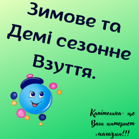 Зимове та Демі сезонне Взуття.