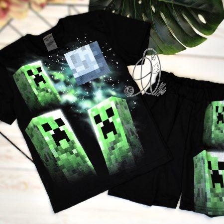 Костюм на хлопчика ”Minecraft” Крипер(Світиться в темряві)